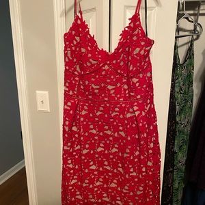City Chic Red Lace Dress